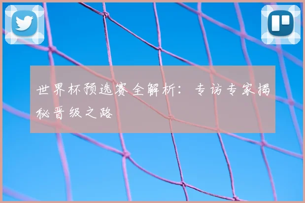 世界杯预选赛全解析：专访专家揭秘晋级之路
